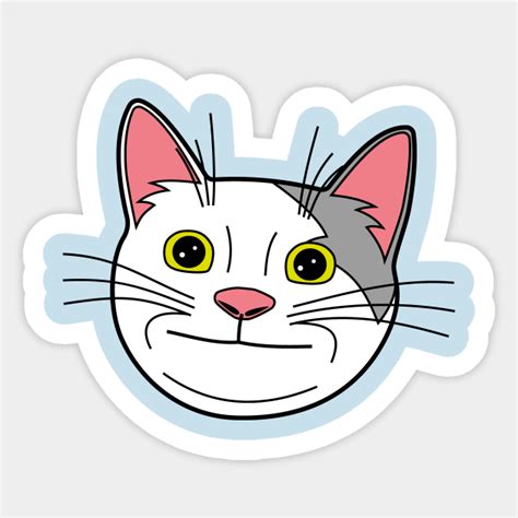 Polite Cat Meme Cat Sticker Teepublic Uk