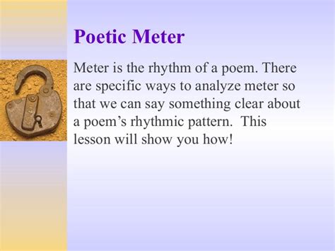 Poetry and Meter
