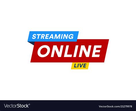 Online Streaming Logo Live Video Stream Icon Vector Image