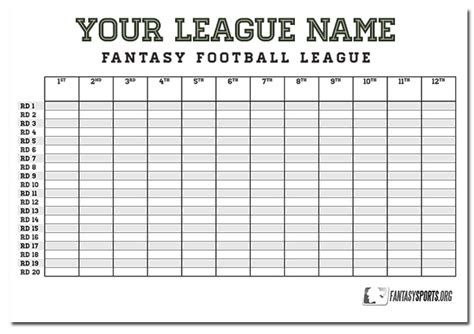 Последние твиты от nfl draft (@nfldraft). fantasy football draft sheets printable That are Magic ...