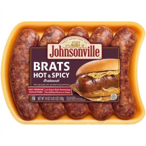 Johnsonville Hot And Spicy Bratwurst 19 Oz Frys Food Stores