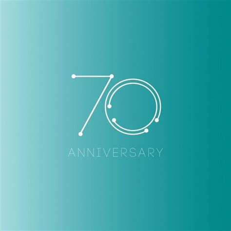 70 Year Anniversary Vector Template Design Illustration 70