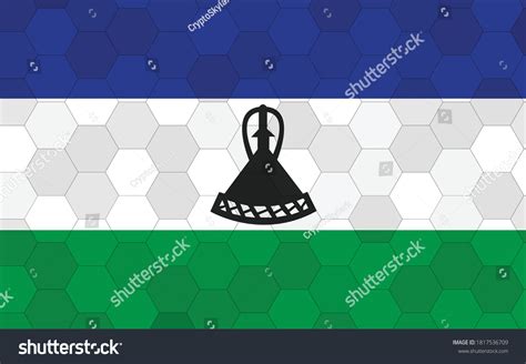 Lesotho Flag Illustration Futuristic Basotho Flag Stock Vector Royalty