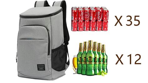 12 Bottles 500ml Beer Backpack Cooler Bag Large Volume Leak Proof 35