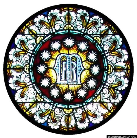 Catholic Symbolism Religious Stained Glass Window