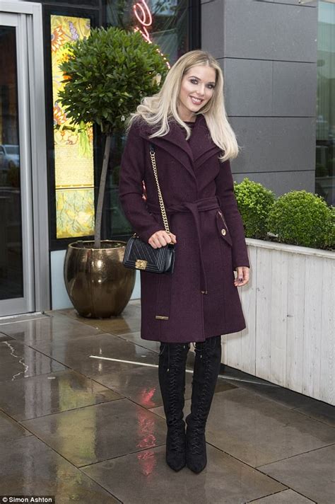 Helen Flanagan Sizzles In Thigh High Boots In Manchester