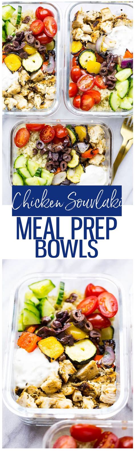 Meal Prep Chicken Souvlaki Bowls The Girl On Bloor Recipe Meals