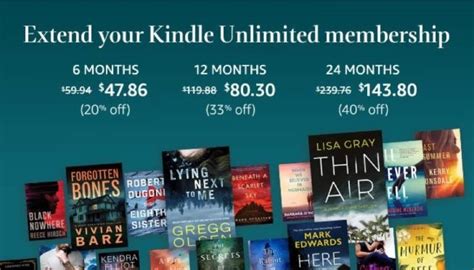 Kindle Unlimited Deal Extend Your Membership And Save Even 96