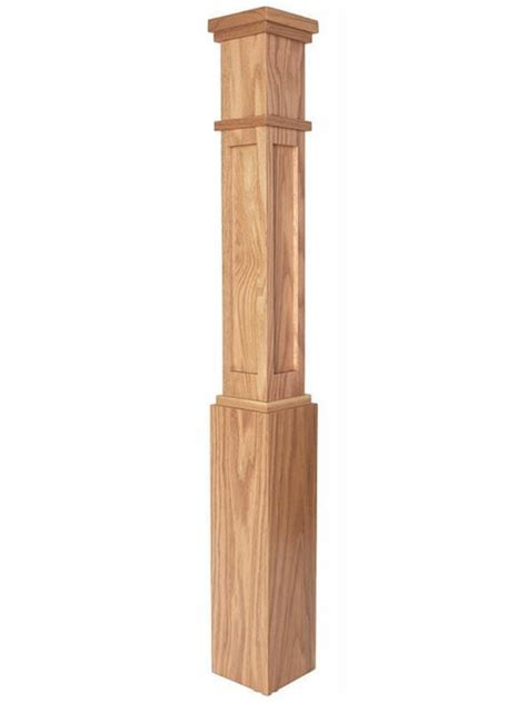 Mfp 4091 Red Oak Actual Flat Panel Box Newel Post Westfire Stair Parts