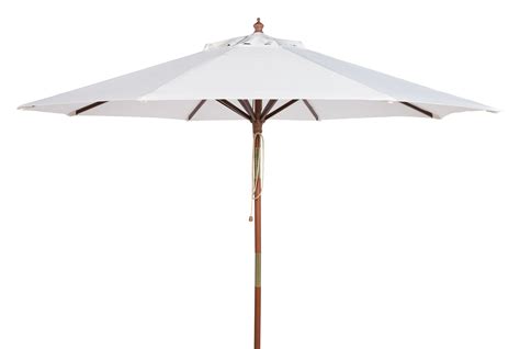 Cannes 9ft Wooden Outdoor Umbrella White