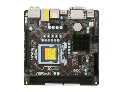 Used Very Good Asrock B75m Itx Lga 1155 Mini Itx Intel Motherboard