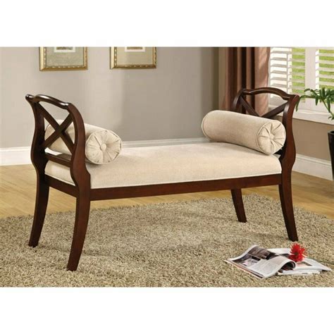 A wide variety of bedroom furniture bench options are available to you, such as general use, design style, and material. Furniture of America Kerri Scrolled Arm Bedroom Bench in ...
