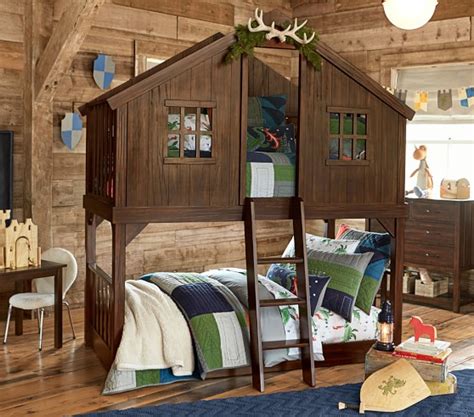 Tree House Twin Over Twin Bunk Bed Pottery Barn Kids
