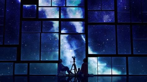Stars Night Sky Anime Wallpapers Wallpaper Cave