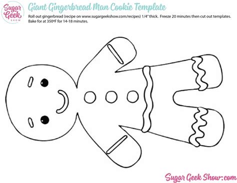 Large gingerbread man template can easily be used to create amazing gingerbread men using materials that are easily available in your home. Giant Gingerbread Man Cookie + Template (Decorating Video ...