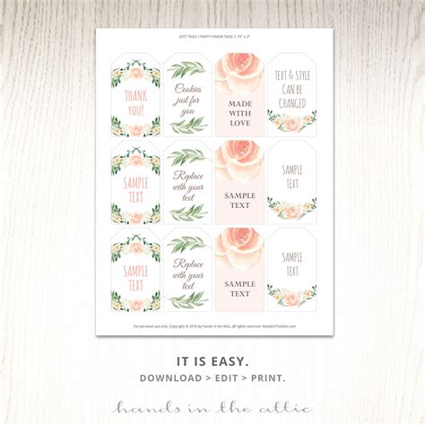 Free printable baby bottle favor template i've created the baby bottle template in pdf file. Printable Baby Shower Labels | Bridal Shower Favor Tags | Hands in the Attic