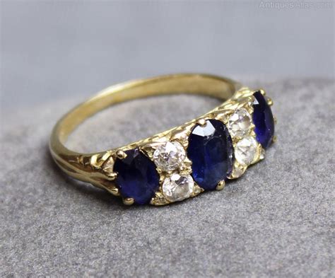 Antiques Atlas Antique Edwardian Sapphire And Diamond Ring