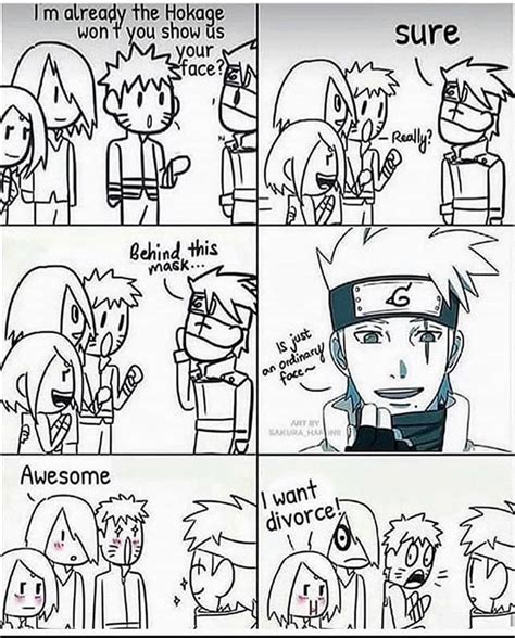 Team 7 And Kakashi Hahaha Naruto Shippuden Characters Naruto Comic