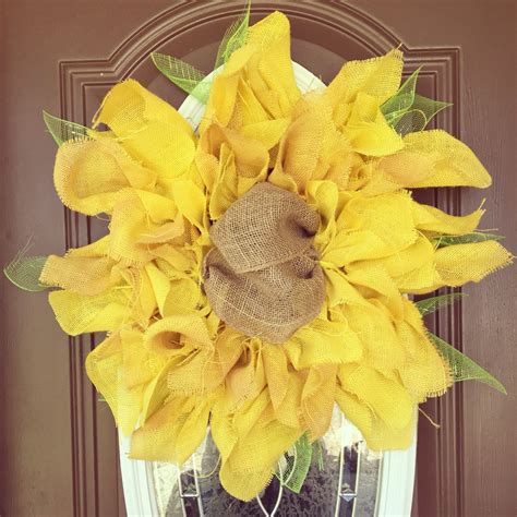 Burlap Sunflower Wreath Directions From Phi So