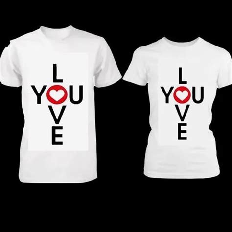 Polycotton White Couple T Shirts At Rs 650pair In Udaipur Id