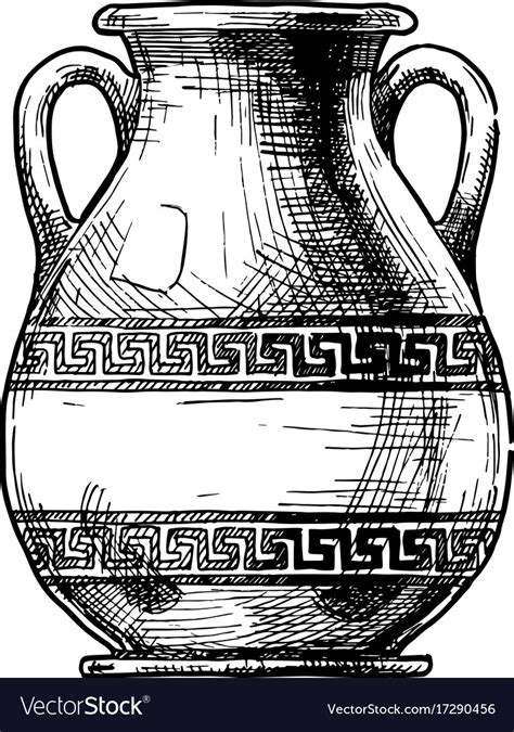 Greek Vase Pelike Royalty Free Vector Image Vectorstock
