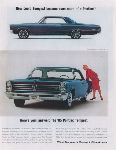 Pontiac Advertisements 65tempest The Old Car Manual