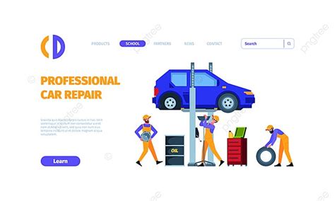 Auto Service Landing Template Download On Pngtree