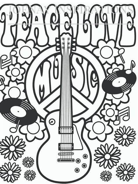 Hippie Coloring Pages Printable At Free Printable