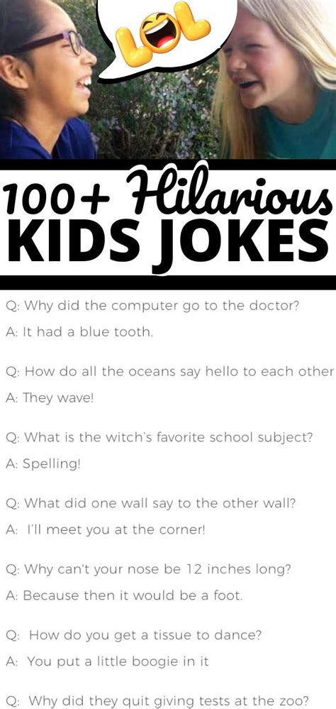 He'd been in and out of consciousness for days, but on this afternoon he awoke to the aroma of his favorite cookies. 100+ Jokes For Kids | Clean funny jokes, Funny jokes for ...
