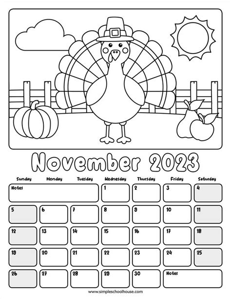 Printable 2023 Coloring Calendar For Kids Free In 2022 Kids