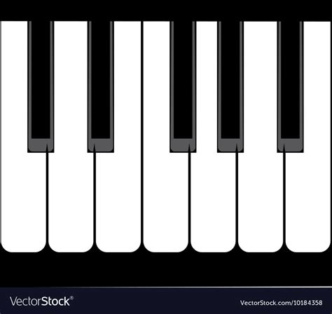 Piano Keyboard Royalty Free Vector Image Vectorstock