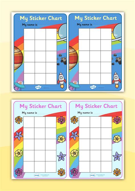 Twinkl Resources My Sticker Chart Printable Resources For Primary