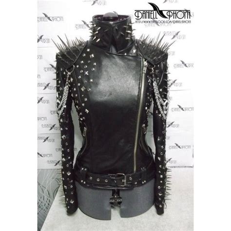 Extreme Leather Jacket With Spikes Liked On Polyvore Featuring