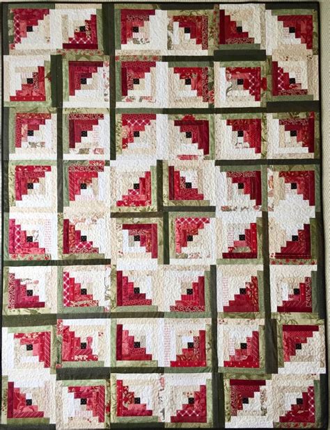 Have a jolly time stitching up a holiday wreath or tree in a twinkling! Quilt Patterns PDF Log Cabin Quilt Pattern Easy Quilt ...