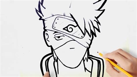 Como Dibujar A Kakashi Paso A Paso De Naruto Youtube