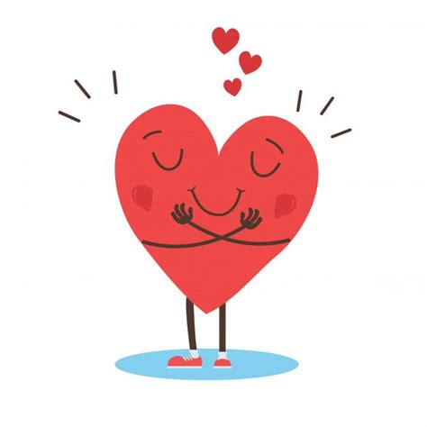 Premium Vector Hugging Heart Vector Hug Yourself Love Yourself