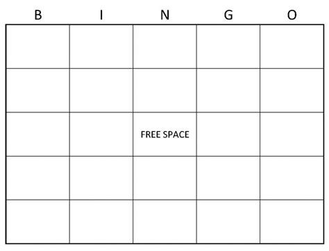 5×5 Printable Bingo Cards Blank Printable Bingo Cards