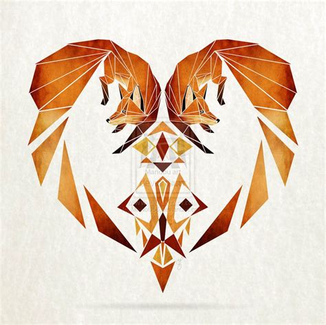 Foxes Heart By Manou56 On Deviantart Heart Art Print Art Prints Fox Art