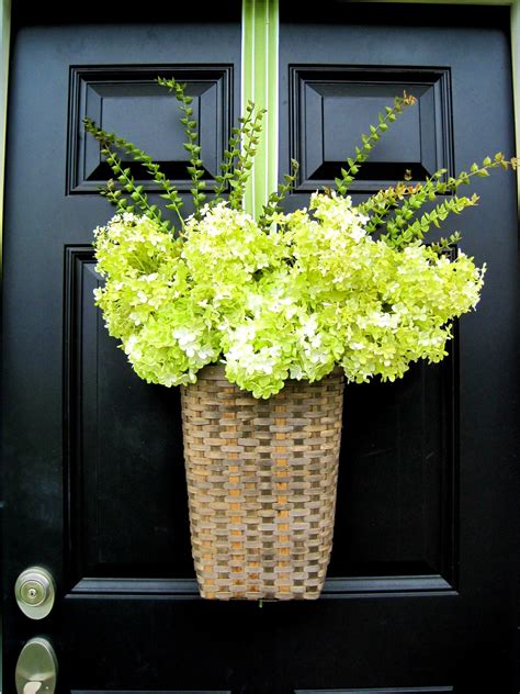 Cute Idea Silk Hydrangeas Beautiful Front Doors Door Decorations