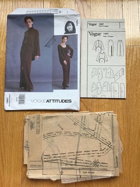 Misses Jacket Top Skirt Pants Pattern Vogue 1467 Size 6 8 10 Etsy