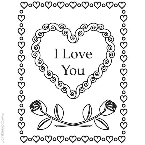 Valentines Heart Frame Coloring Pages