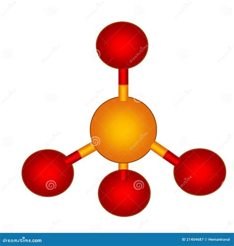 Phosphate Molecular Structure Stock Illustration Illustration Of