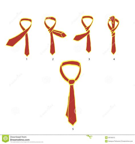 Instructions How To Tie A Tie Stock Photography Image