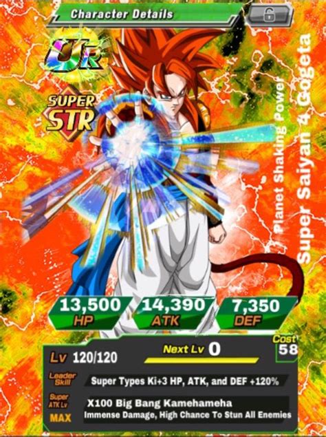 Custom Ssj4 Gogeta Card Dokkan Battle Amino