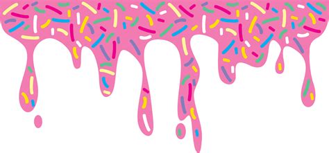 Dripping Donut Glaze And Sprinkles Png Illustration 24391675 Png