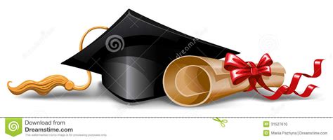 Graduation Cap And Diploma Stock Vector Image Of Achievement 31527610