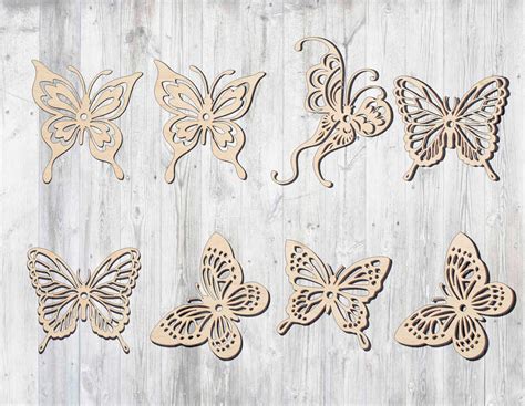 Laser Cut Wooden Butterfly Cut Outs Free Vector Designs Cnc Free