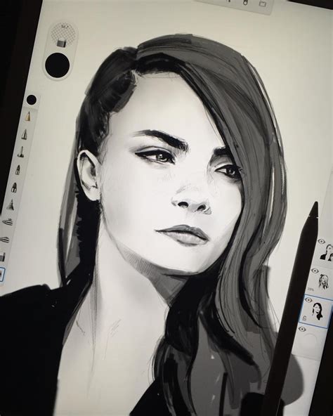 Settings, brushes, techniques, loads of tutorials & more! The whole drawing of Cara in sketchbook pro. Procreate ...