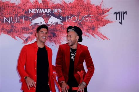 Paris Saint Germains Brazilian Forward Neymar Poses With Brazilian