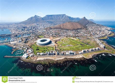 Aerial View Of Cape Town Stock Image Image Of Downtown